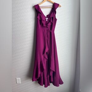 Nordstrom Medium Leith Boysen Ruffle Wrap Maxi Dress